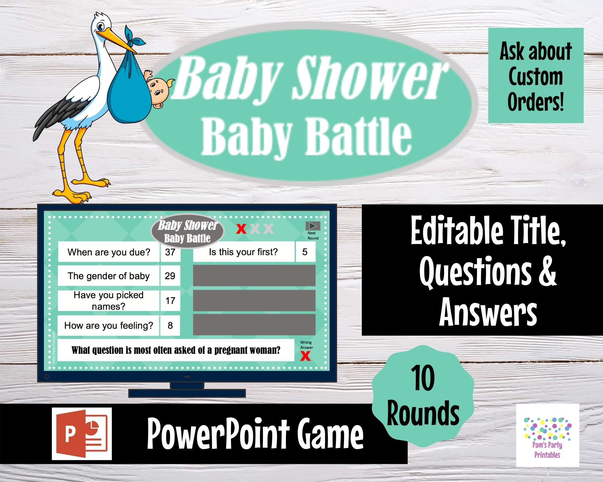 Baby Shower Game to Print Special Baby Quiz with Answers 