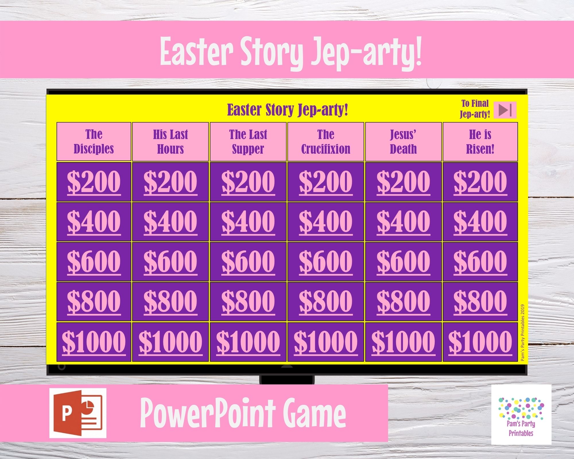 Virtual Game Easter Story Jep-arty! - Interactive PowerPoint Game - Easter  Celebration, Power Point Game, Interactive, Religious Classroom,